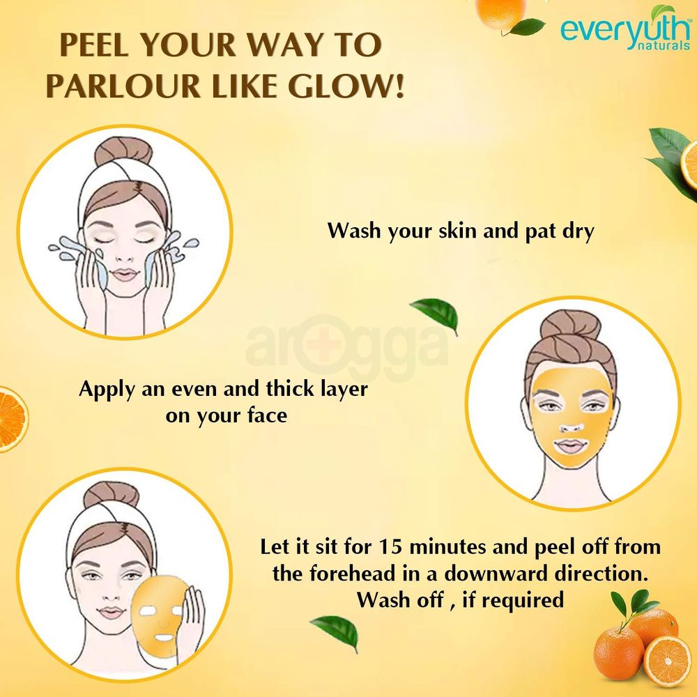 Everyuth Natural Glow Orange Peel-Off Mask Facewash 90g  