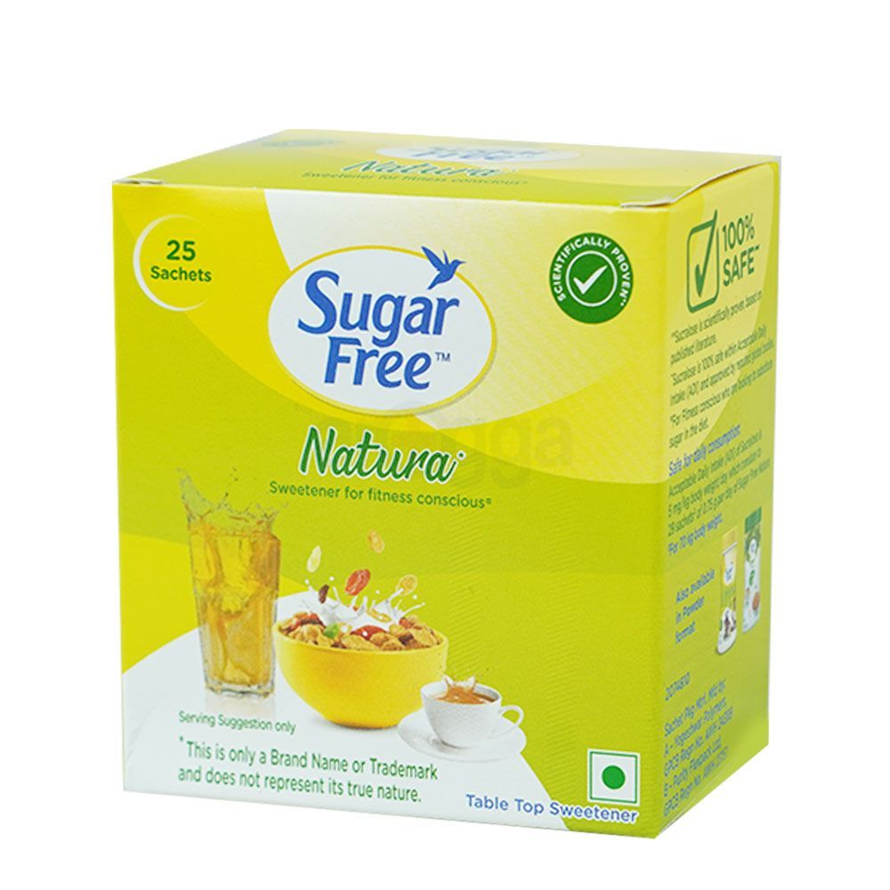 Sugar Free Natura, 25 Sachet |100% Safe| Scientifically Proven & Tested | Sweet like Sugar but with Zero Calories|  