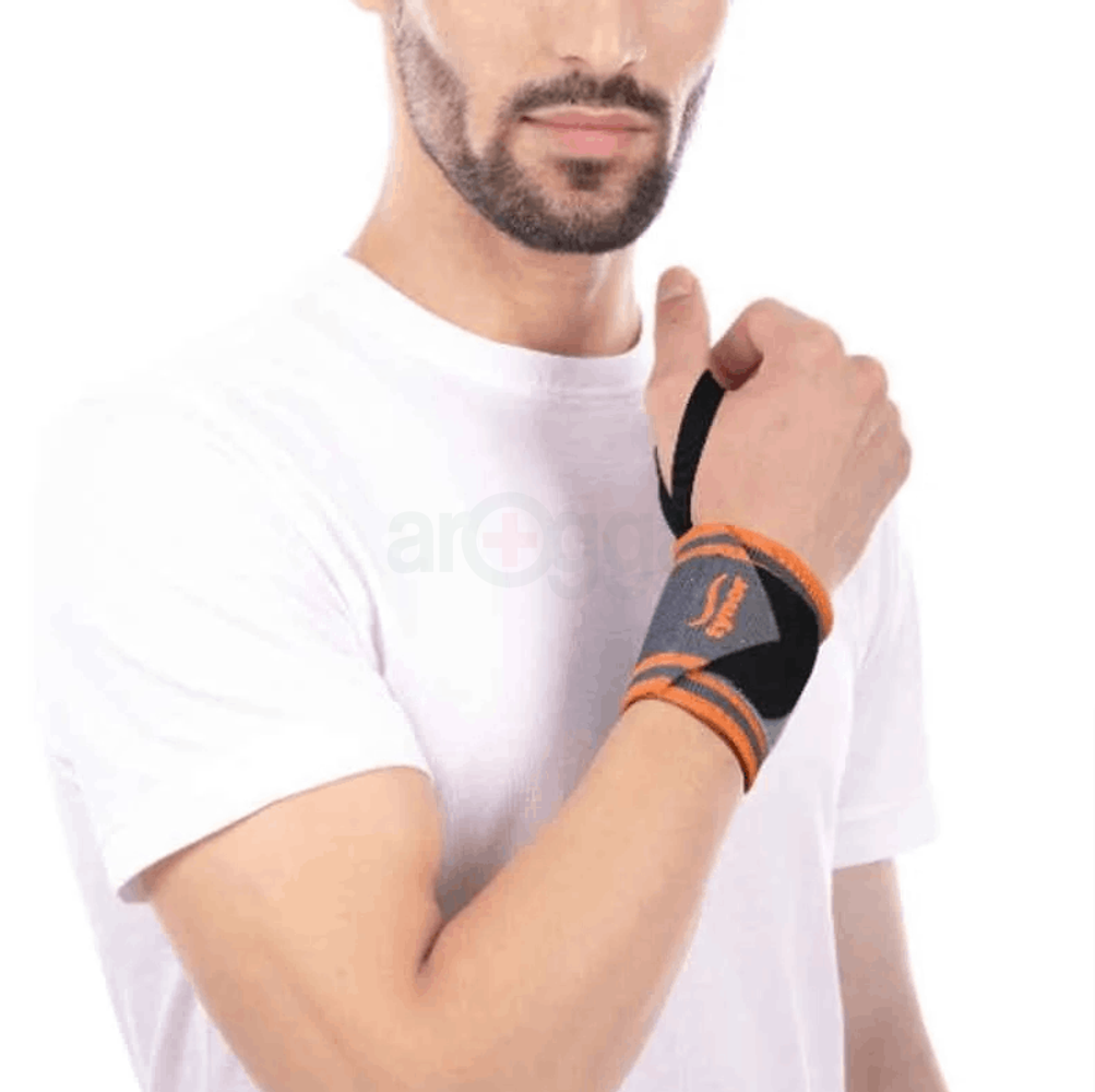 Wrist Wrap With Thumb Loop (Ref-301) Orange  