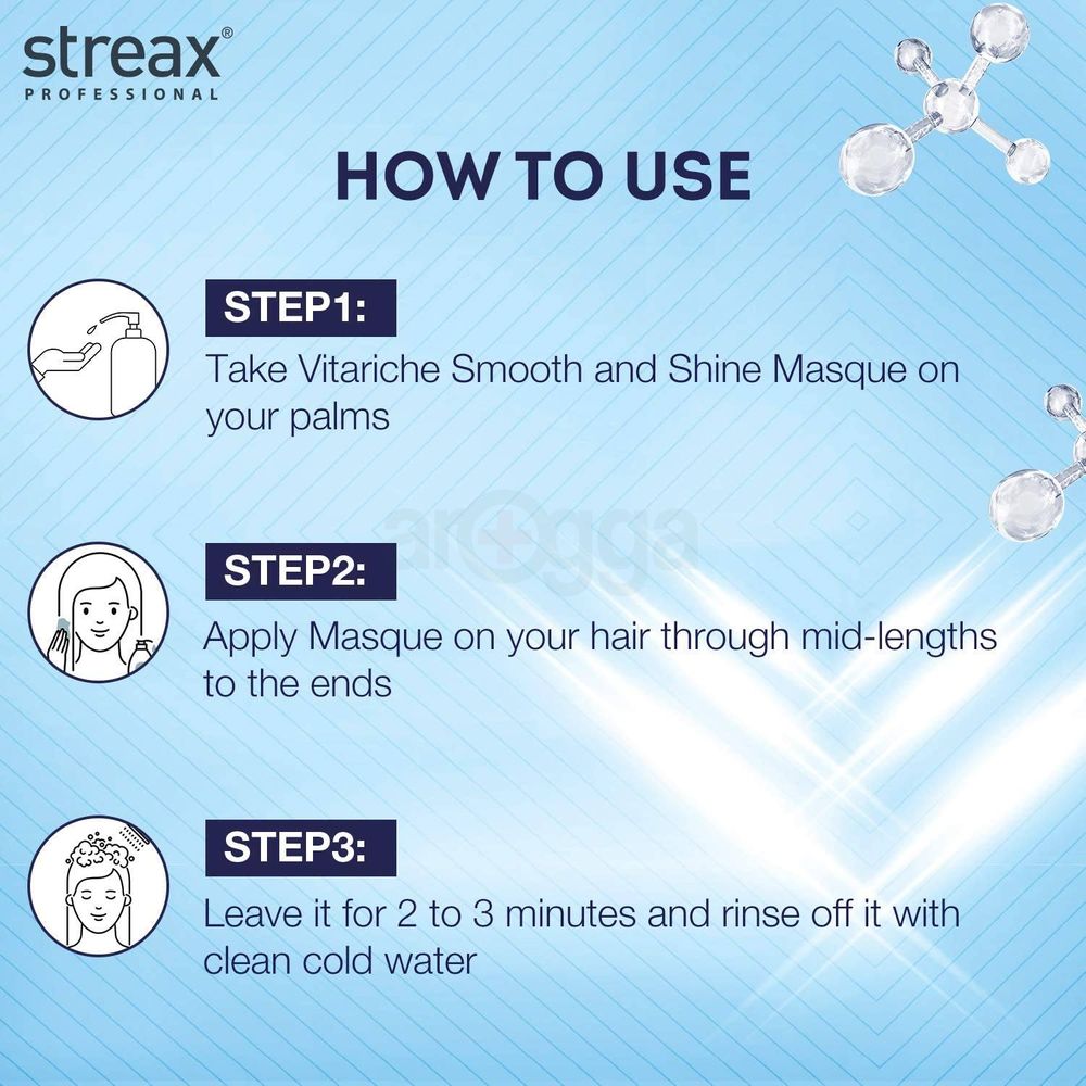 Streax Professional Vitariche Care Smooth and Shine Hair Masque for Dry & Fizzy Hair 200 mg  