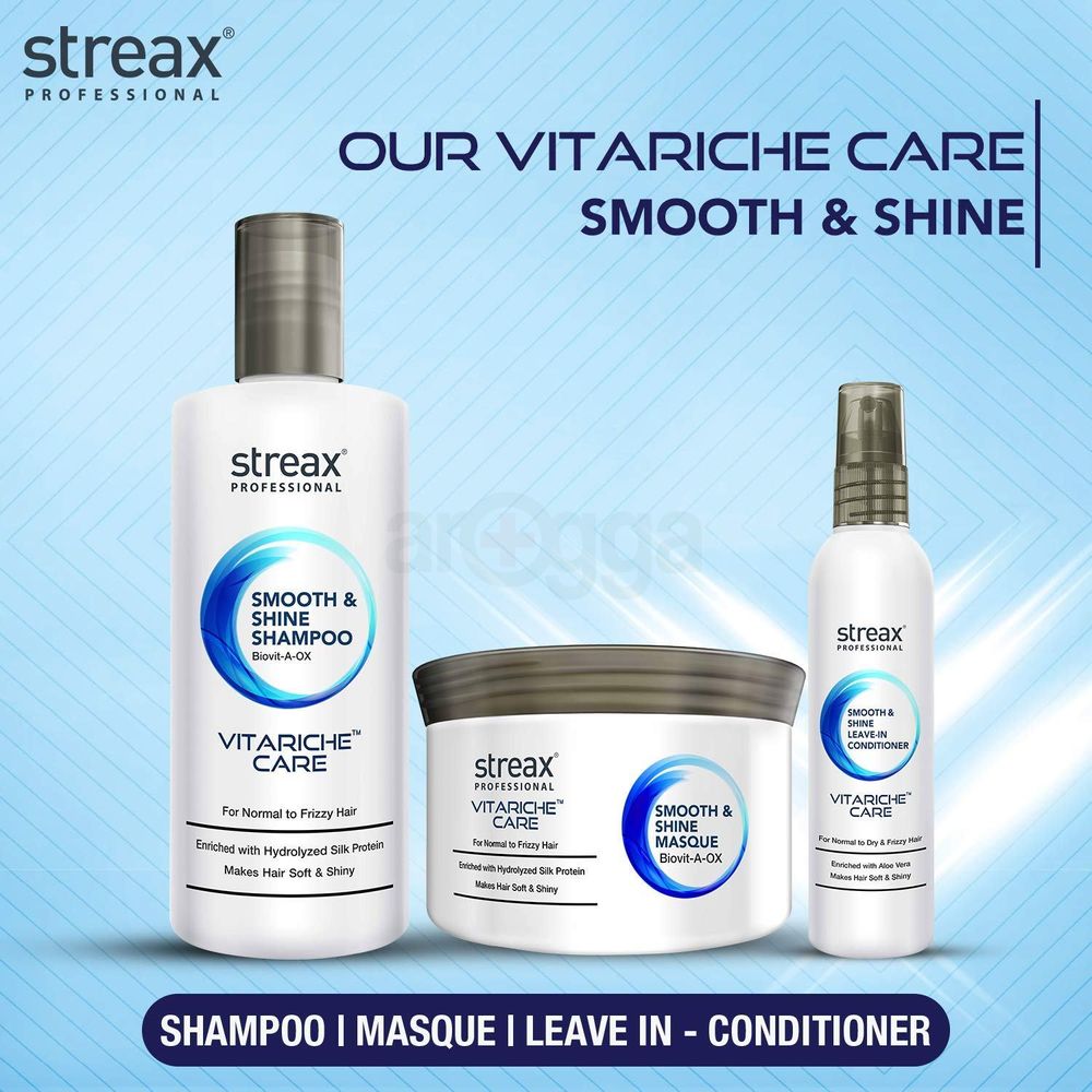 Streax Professional Vitariche Care Smooth and Shine Hair Masque for Dry & Fizzy Hair 200 mg  