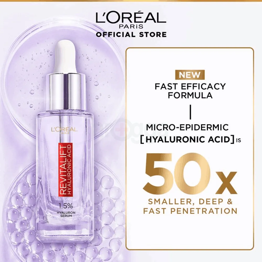 Loreal Paris Innovation Revitalift 1.5% Hyaluronic Acid Replumping  Serum  