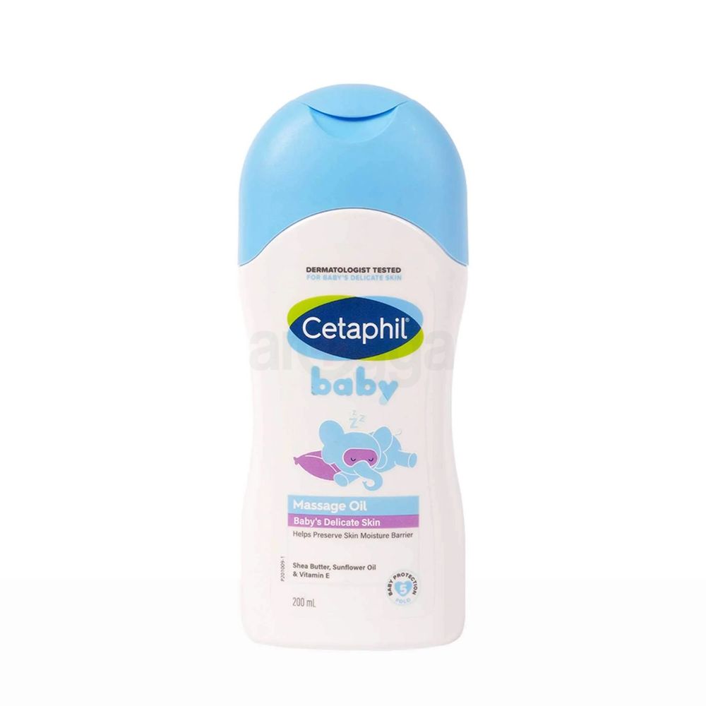 Cetaphil Baby Massage Oil for Baby's Delicate Skin with Shea Butter Sunflower Oil & Vitamin E   