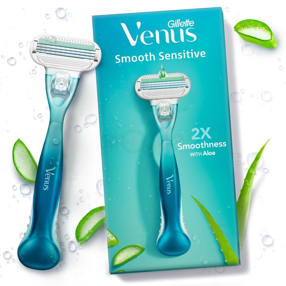 Gillette Venus Smooth Sensitive Aloe Extracts Razor for Women  