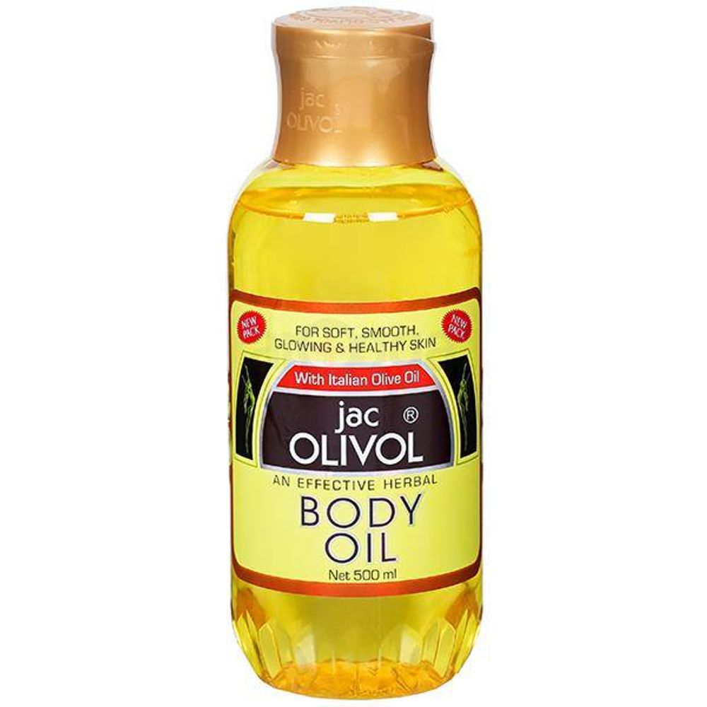 Jac Olivol Body Oil with Italian Oilve Oil for Soft, Smooth Glowing & Healthy Skin 500ml  