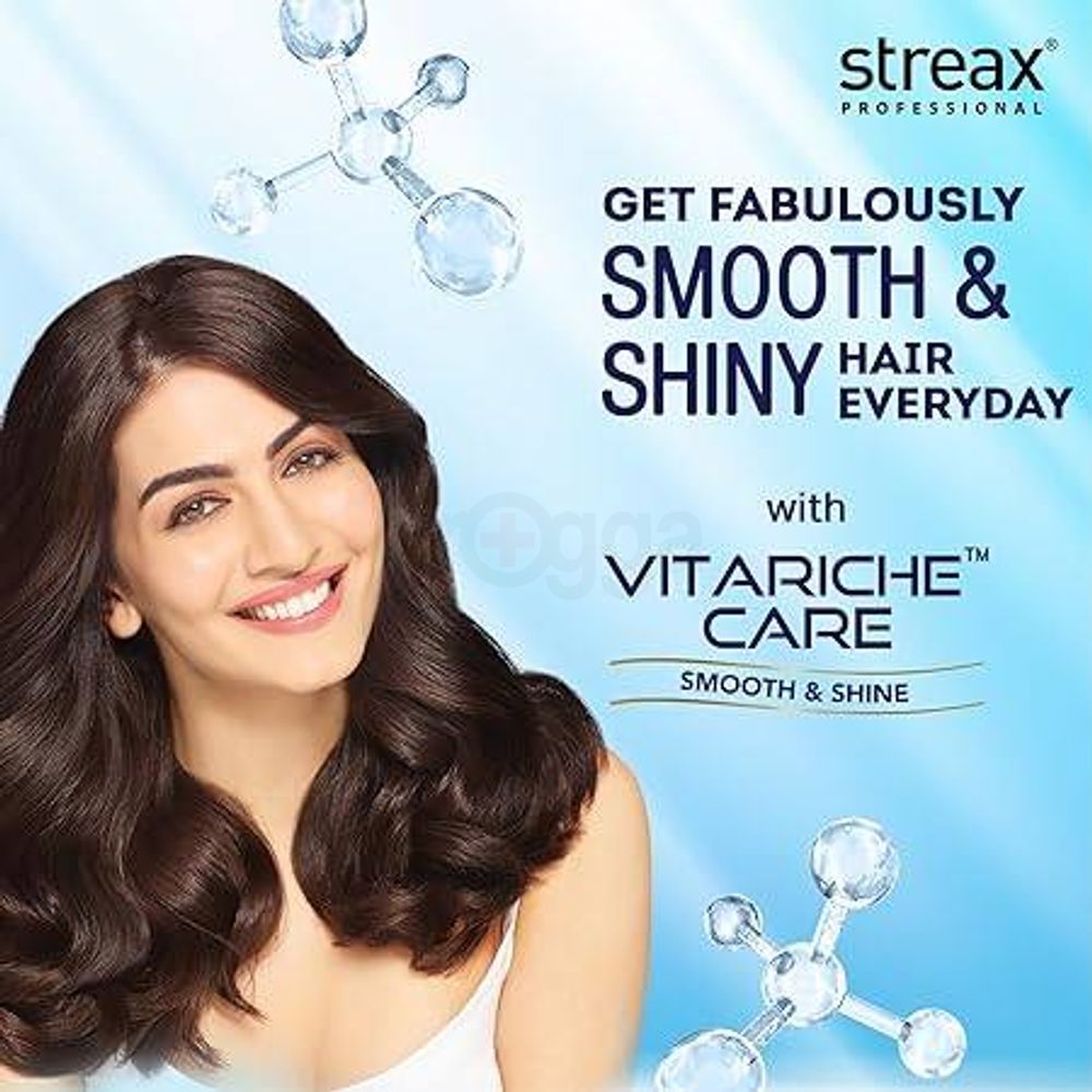 Streax Professional Vitariche Care Smooth & Shine Shampoo for  Normal to Dry & Frizzy Hair 300ml  