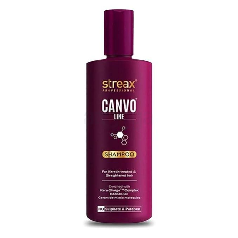 Streax Professional Canvo Line Shampoo For Keratin Treated & Straightened Hair  