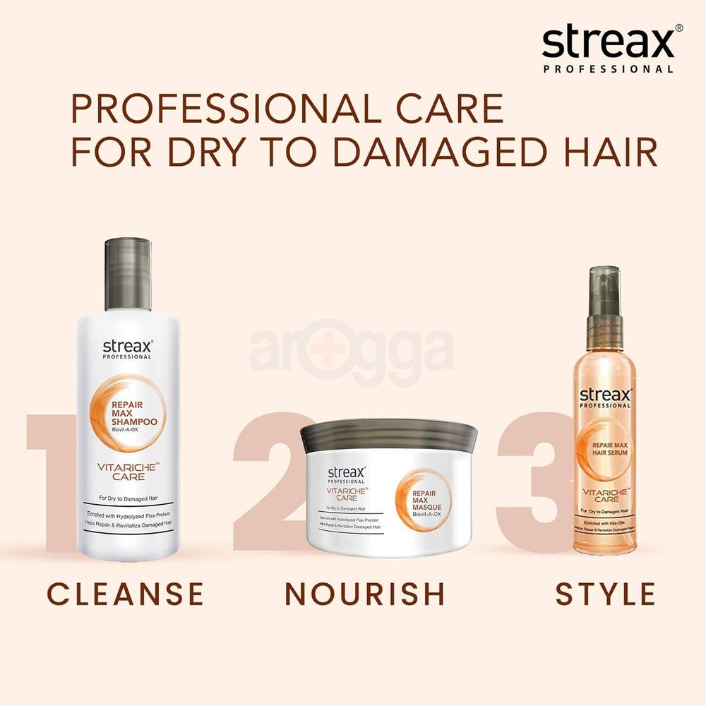 Streax Professional Vitariche Care Repair Max Shampoo 300ml  