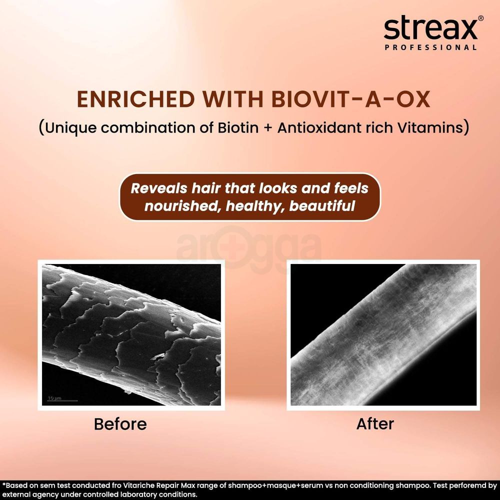 Streax Professional Vitariche Care Repair Max Shampoo 300ml  