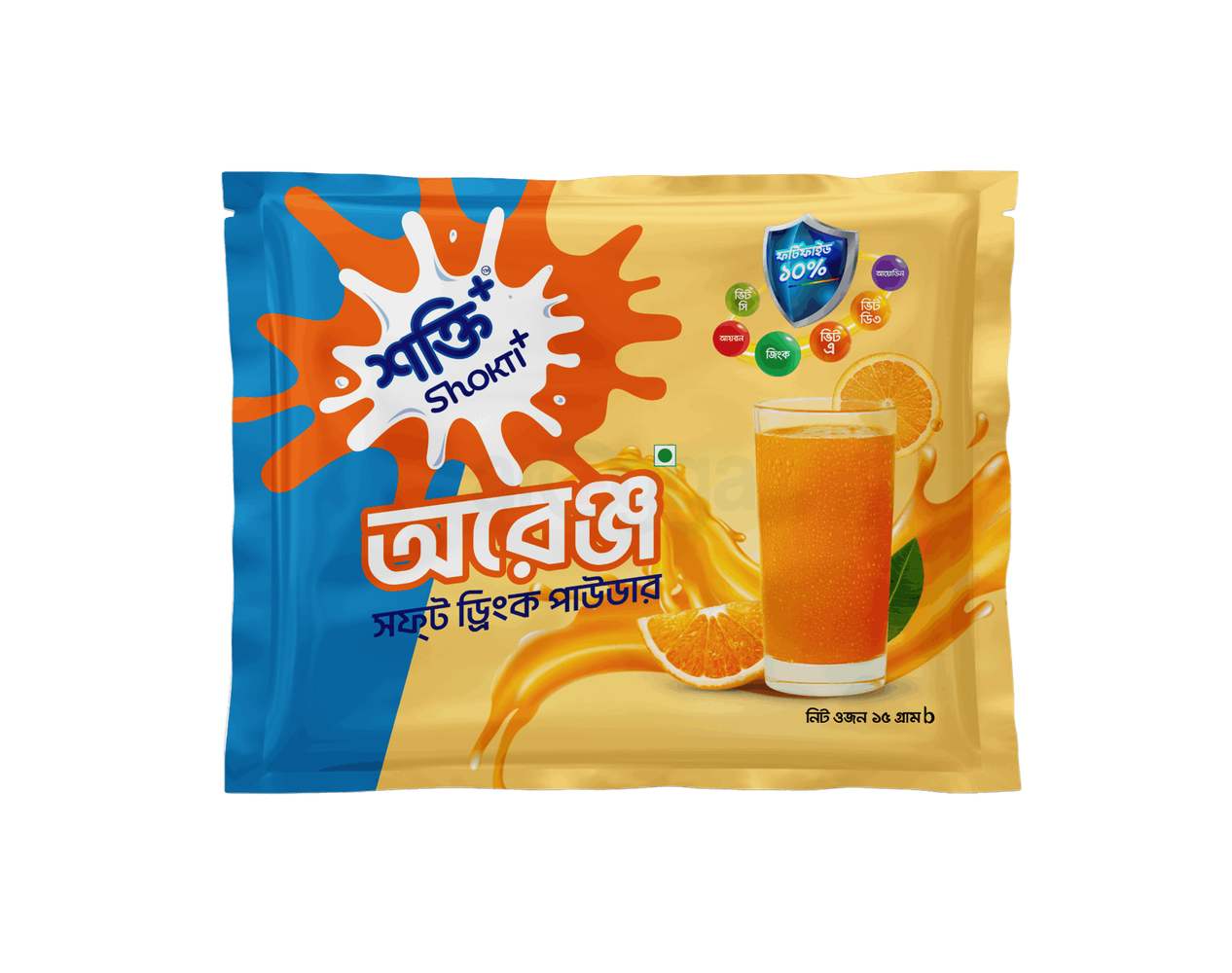 Shokti+ Orange Soft Drink Powder-Mini Sachet  