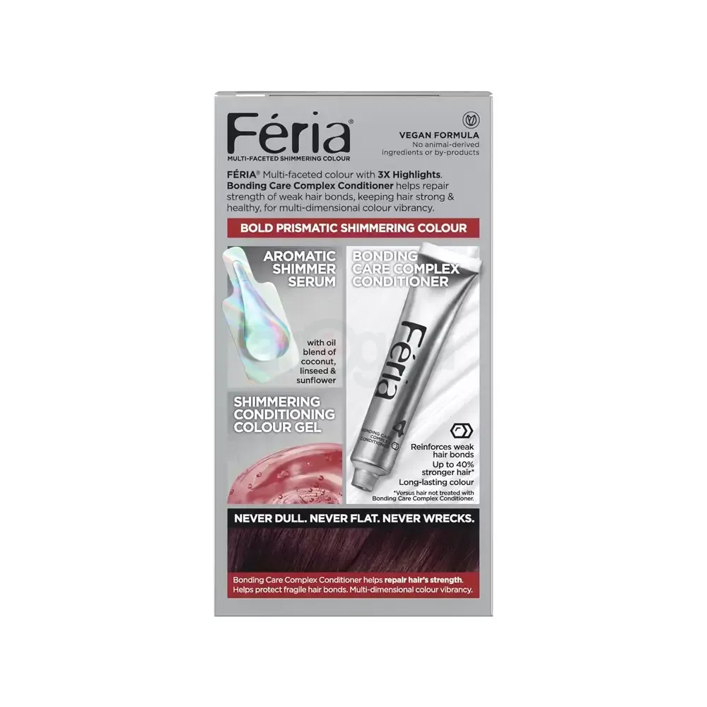 Loreal Paris Feria Multi-Faceted Shimmering Permanent Hair Color 36 Chocolate Cherry  