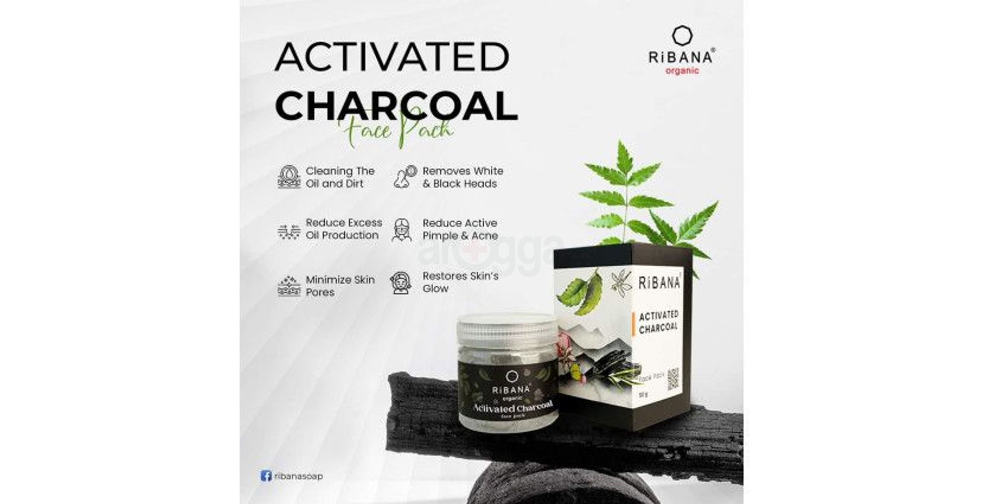 RIBANA Activated Charcoal Face Pack  