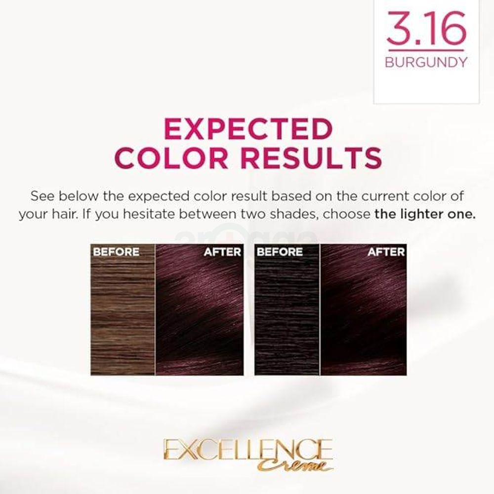 Loreal Paris Excellence Creme Hair Color 3.16 Burgundy  