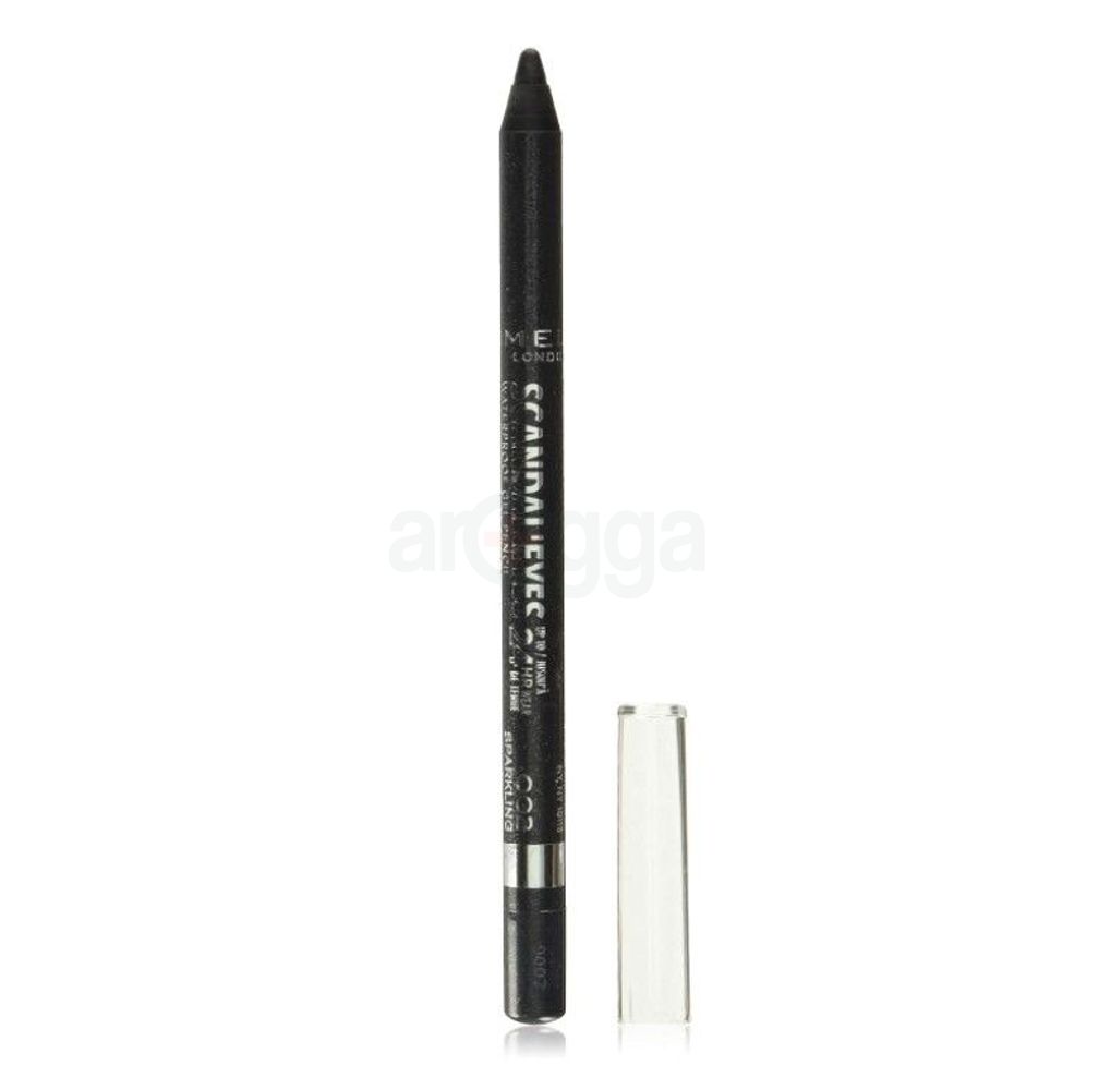 Rimmel Scandal Eyes Waterproof Kohl Kajal - 002 Sparkling Black  