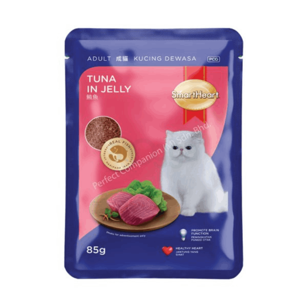 Smartheart Cat Pouch Adult Tuna in Jelly 85g  