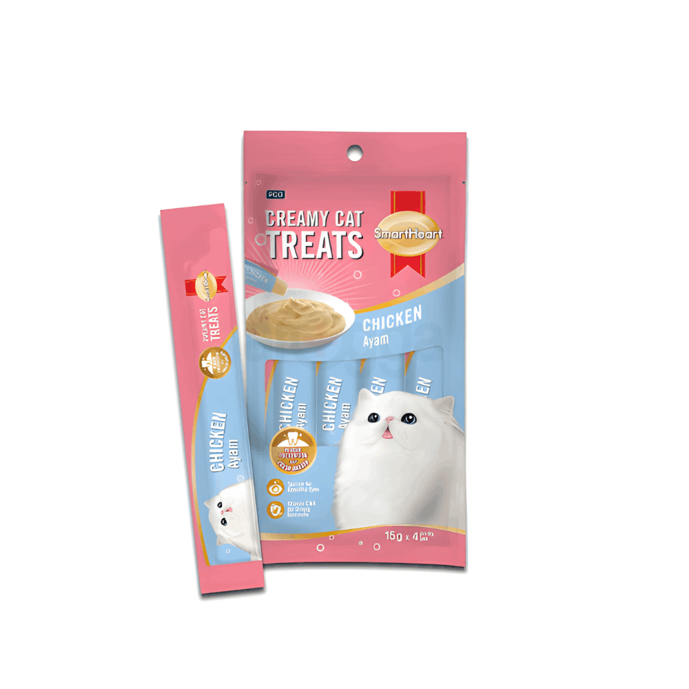 SmartHeart Creamy Treat Chicken Flavour 60gm (15gm x 4)  