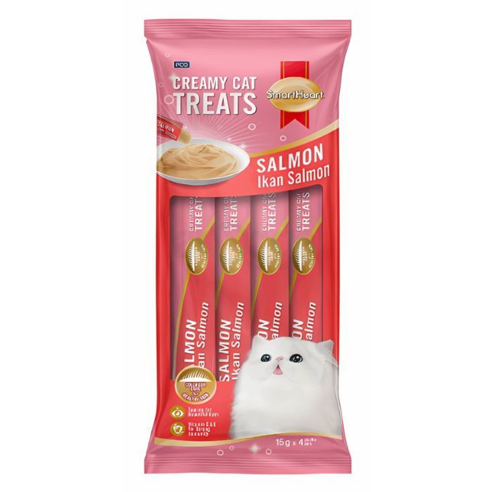 SmartHeart Cat Creamy Treat Salmon 60gm (15gm x 4)  