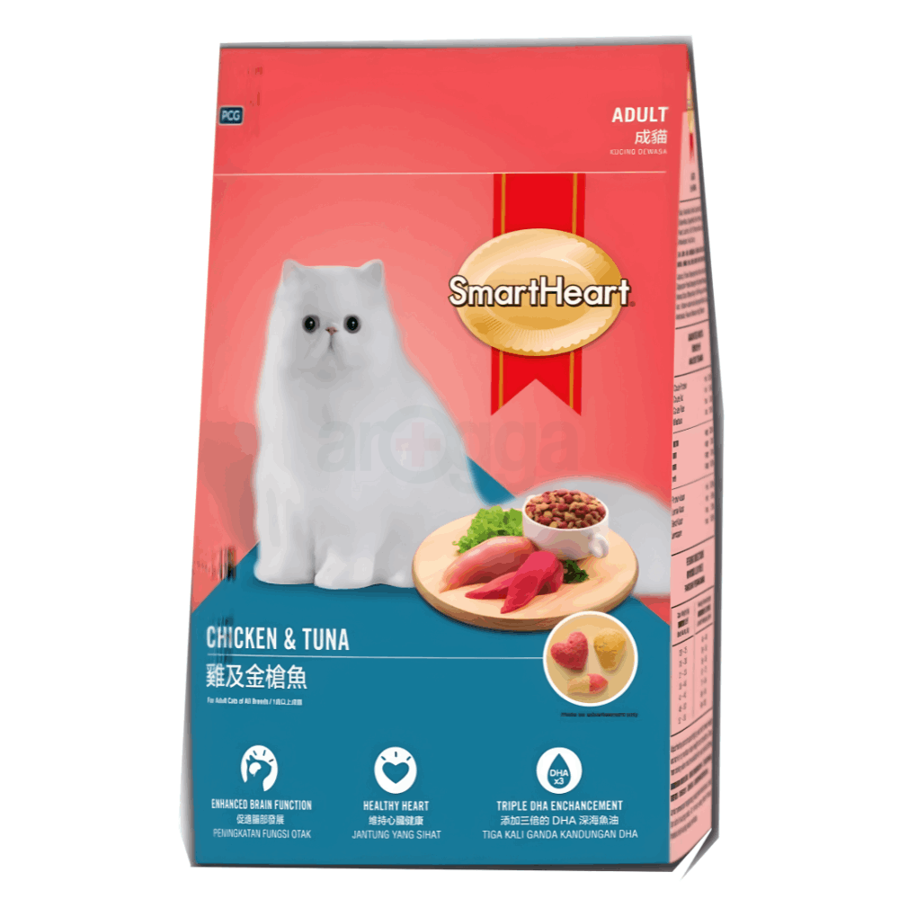 SmartHeart Adult Cat Food Chicken & Tuna 480g  