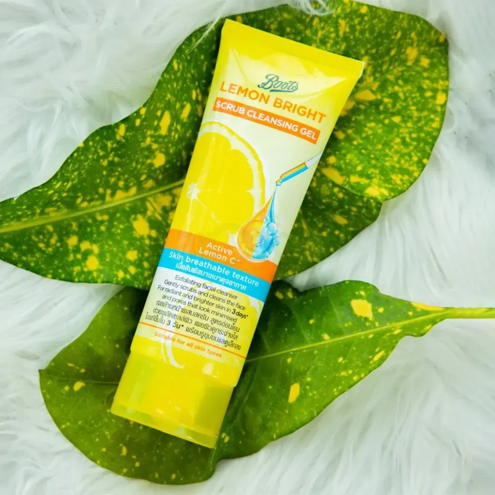 Boots Lemon Bright Scrub Cleansing Gel  