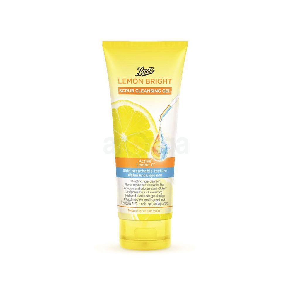 Boots Lemon Bright Scrub Cleansing Gel  