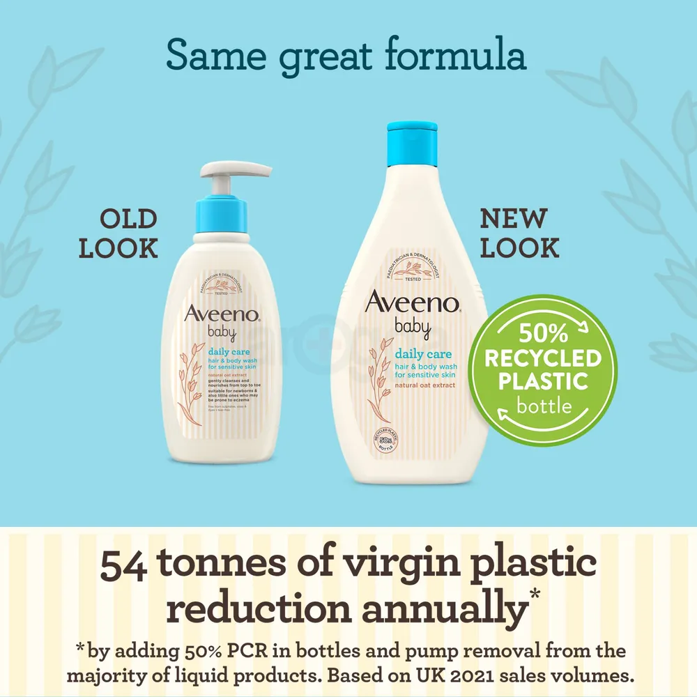Aveeno Baby Daily Care Hair & Body Wash for Sensitive Skin with Natural Oat Extract 250ml  