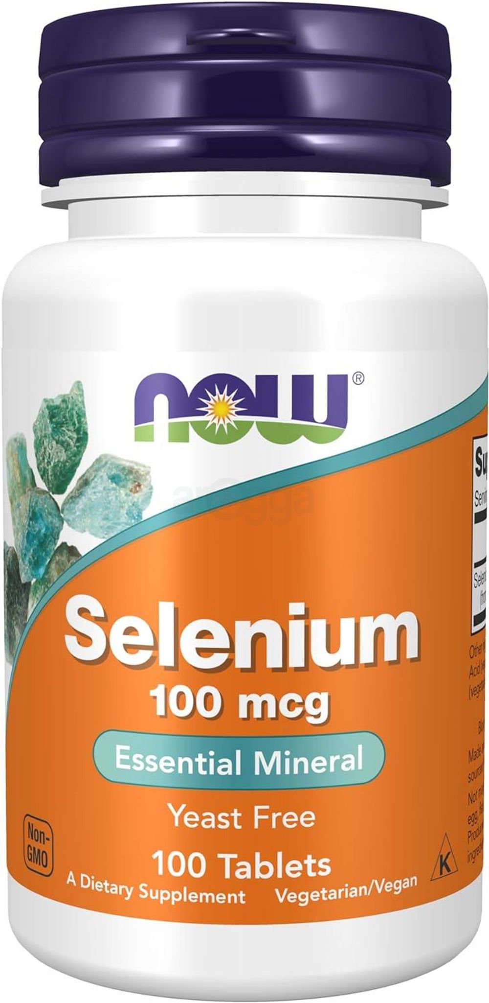 Now Foods Selenium with Essential Mineral (Yeast Free) 100mcg 100 Tablets  