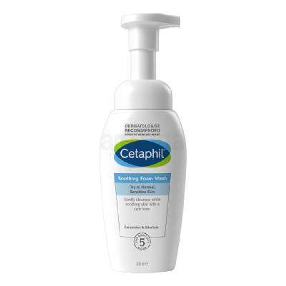Cetaphil Soothing Foam Wash for Dry to Normal, Sensitive Skin  