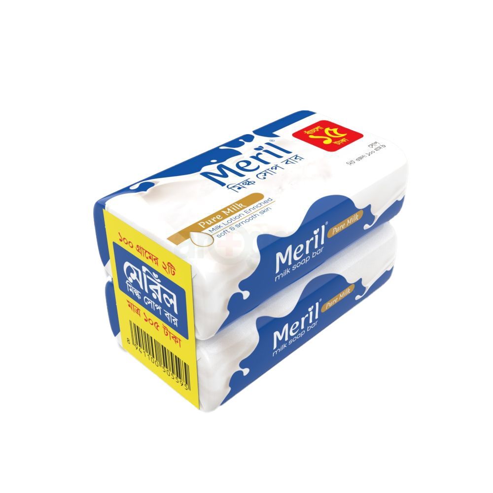 Meril Milk Soap Bar 100g (Buy 2 & Get 15 TK Off)  