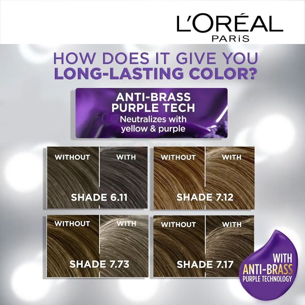 Loreal Paris Excellence Ash Supreme Vivid Colors with Tripple Care Hair Color - 6.11 Smoky Ash  