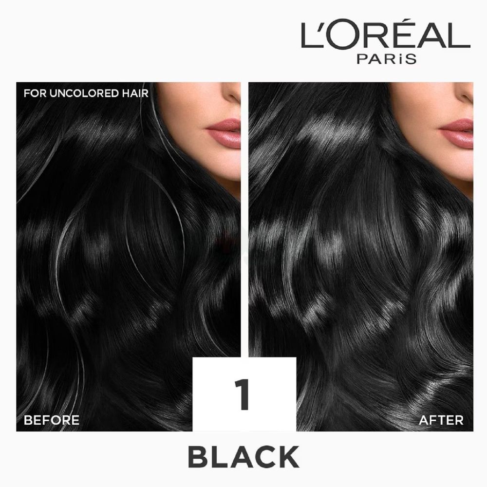 Loreal Paris Excellence Creme Triple Care Hair Color - 1 Black  