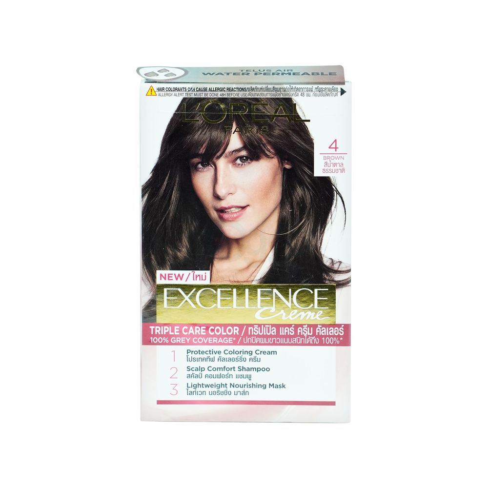 Loreal Paris Excellence Creme Triple Care Hair Color - 4 Brown  