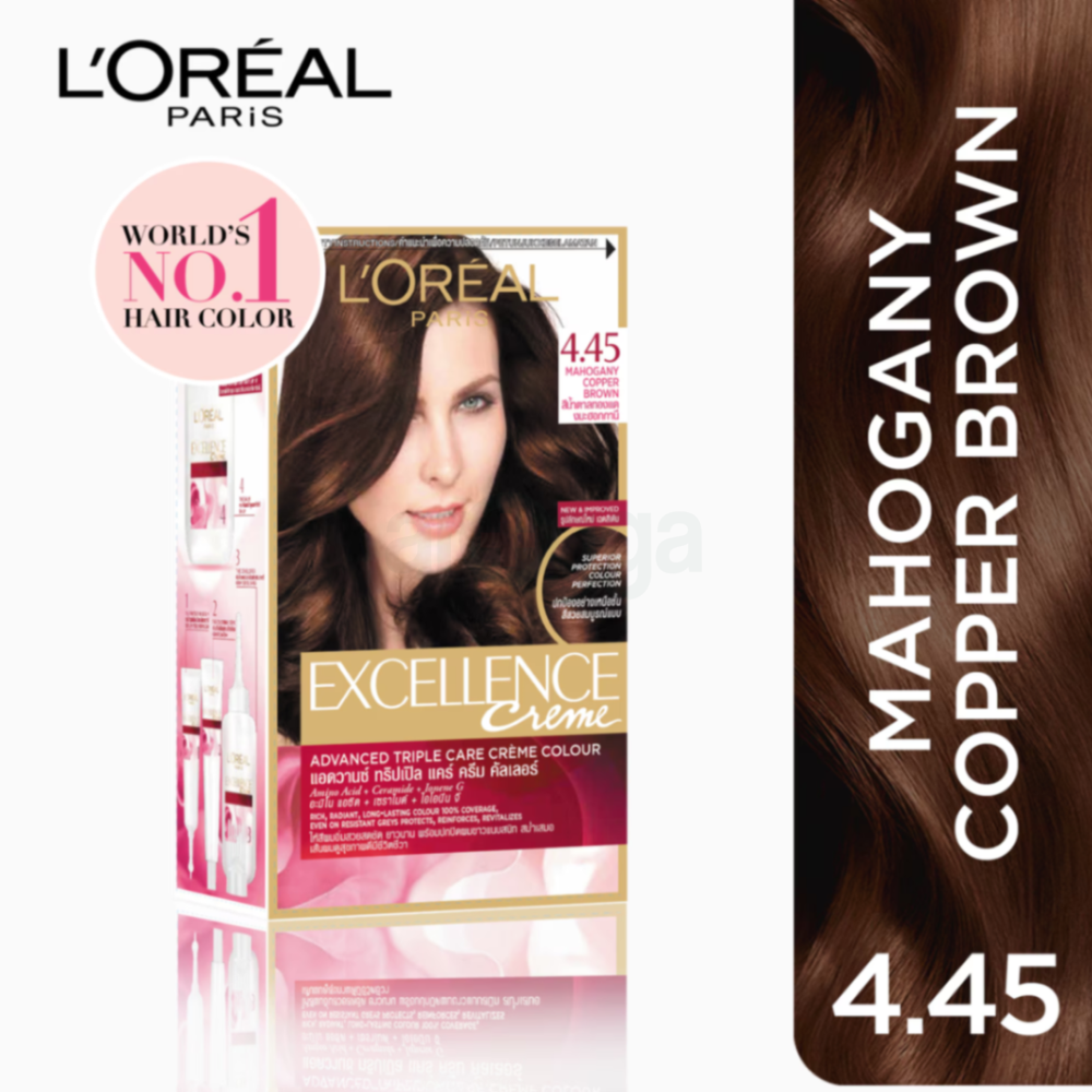 Loreal Paris Excellence Creme Triple Care Hair Color - 4.45 Mohogany Copper  