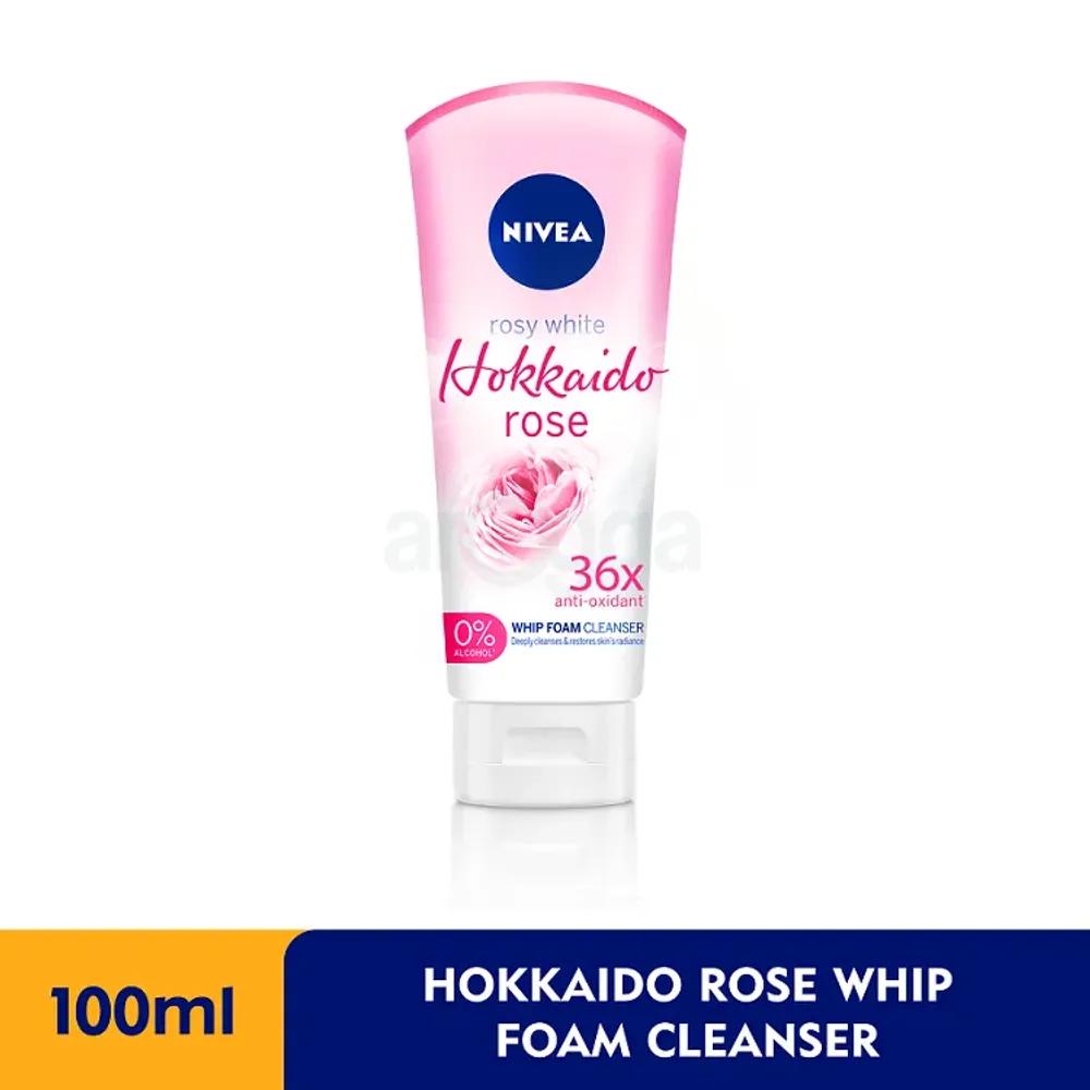 Nivea Rosy Bright Hokkaido Rose Whip Foam Cleanser  