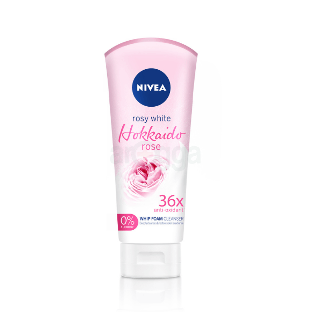 Nivea Rosy Bright Hokkaido Rose Whip Foam Cleanser  
