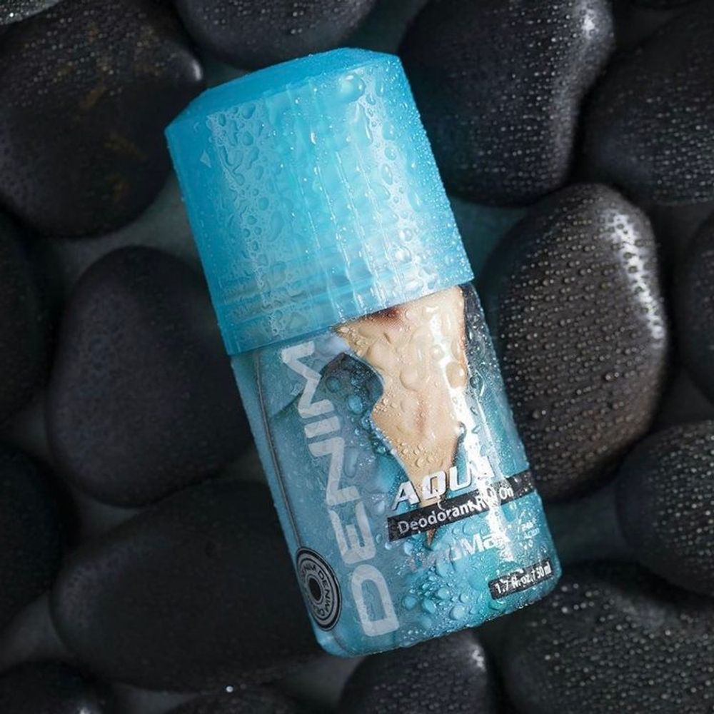 Denim Aqua DeoMax Deodorant Roll On  