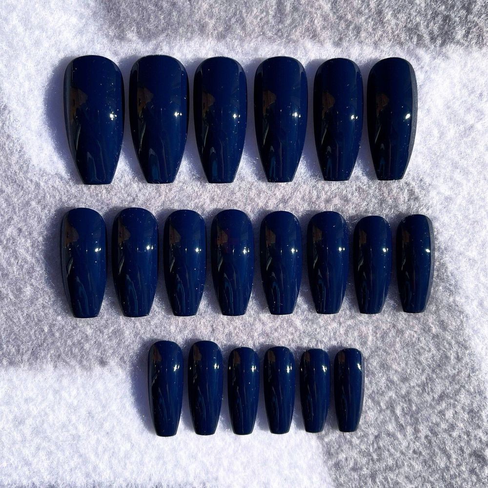 Technic False Nails Squareletto - Gloss Navy  