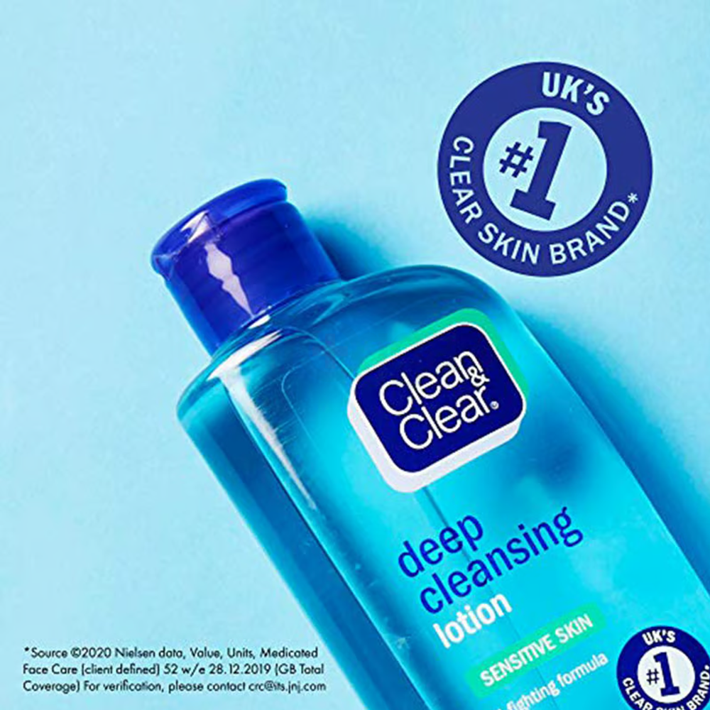 Clean & Clear Deep Cleansing Sensitive Lotion with Oil Fighting Formula  