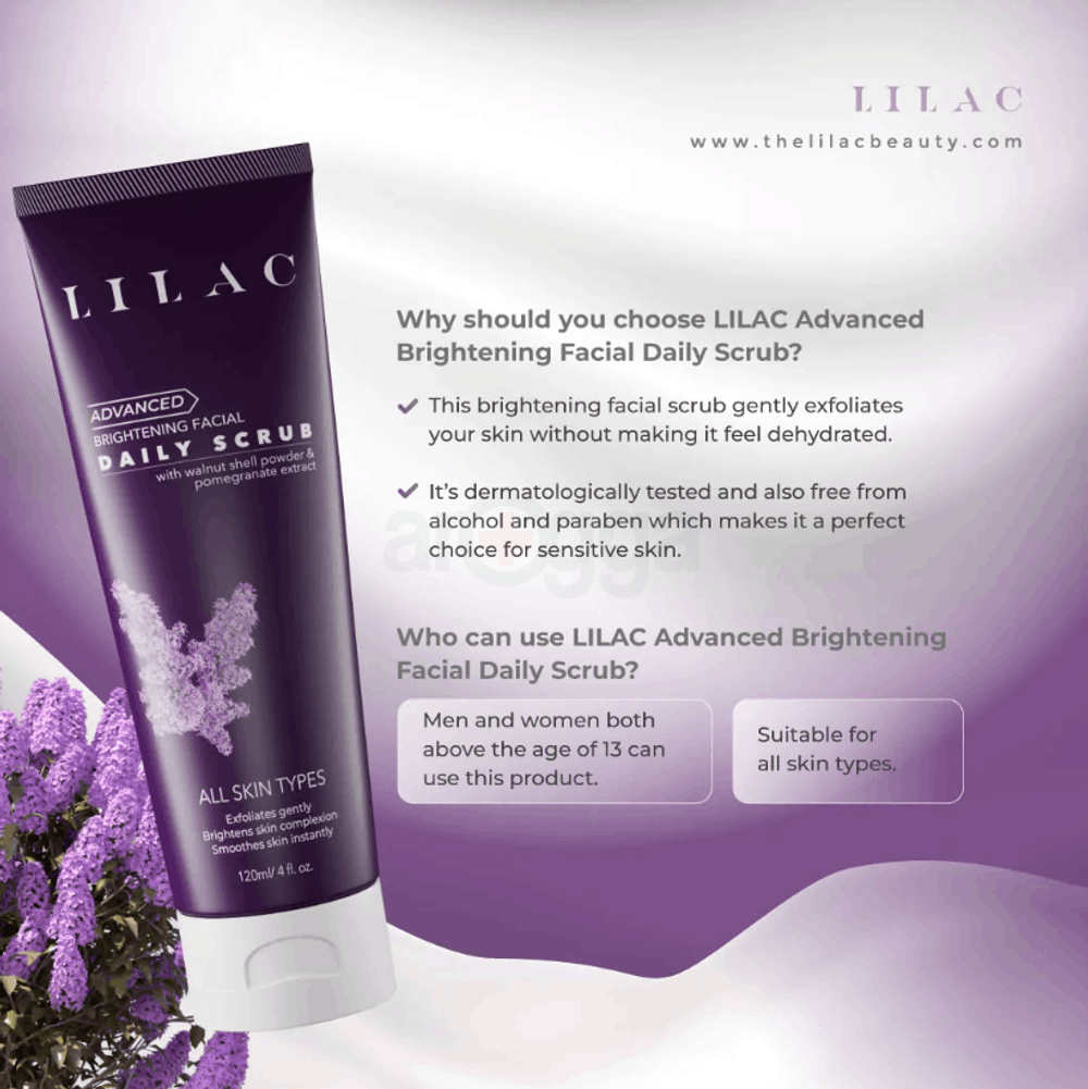 Lilac Advanced Brightening Daily Scrub All Skin Types 120ml  