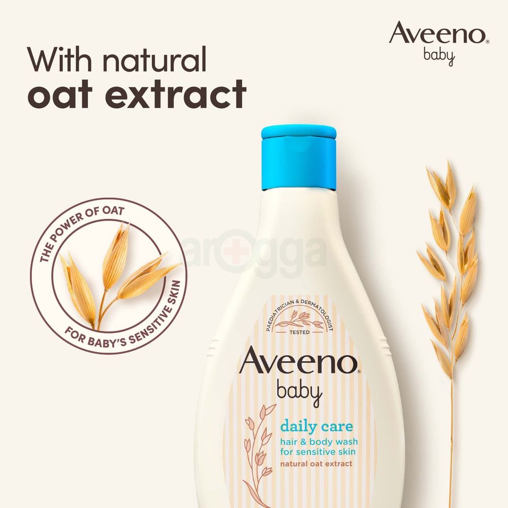 Aveeno Baby Daily Care Hair & Body Wash Top to Toe with Natural Oat Extract For Sensitive Skin 400ml  