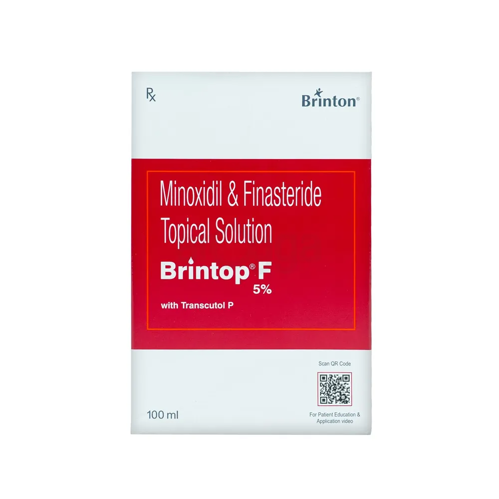 Brinton Brintop F 5% Minoxidil & Finasteride Topical Solution with Transcutol P  