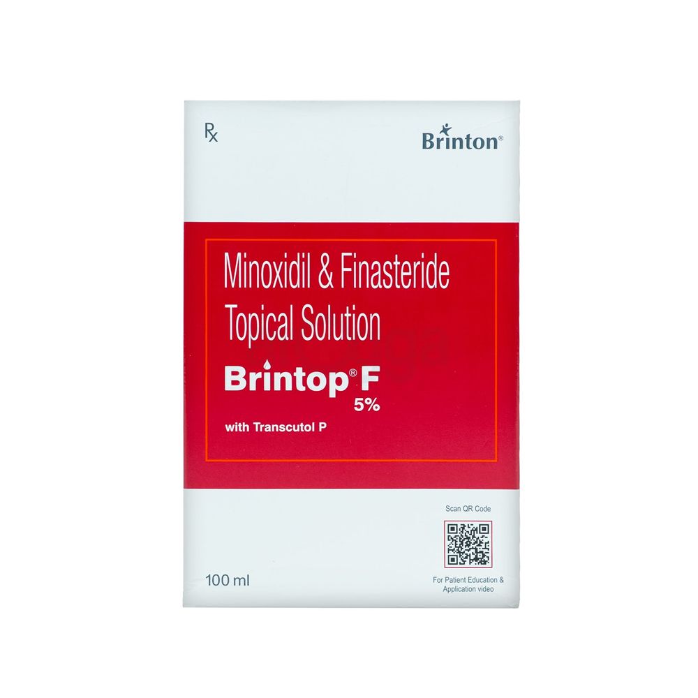 Brinton Brintop F 5% Minoxidil & Finasteride Topical Solution with Transcutol P  