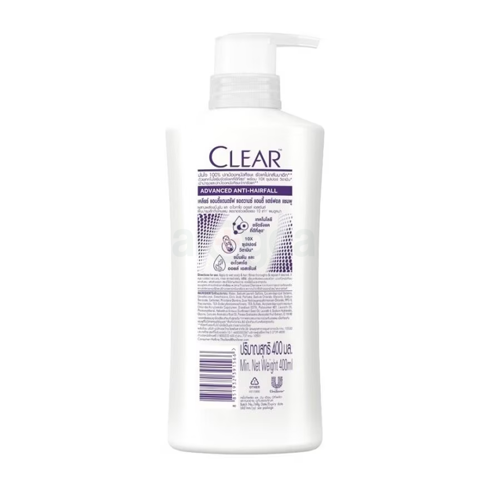 Clear Advanced Anti Hairfall Anti Dandruff Shampoo (Made in Thailand)  