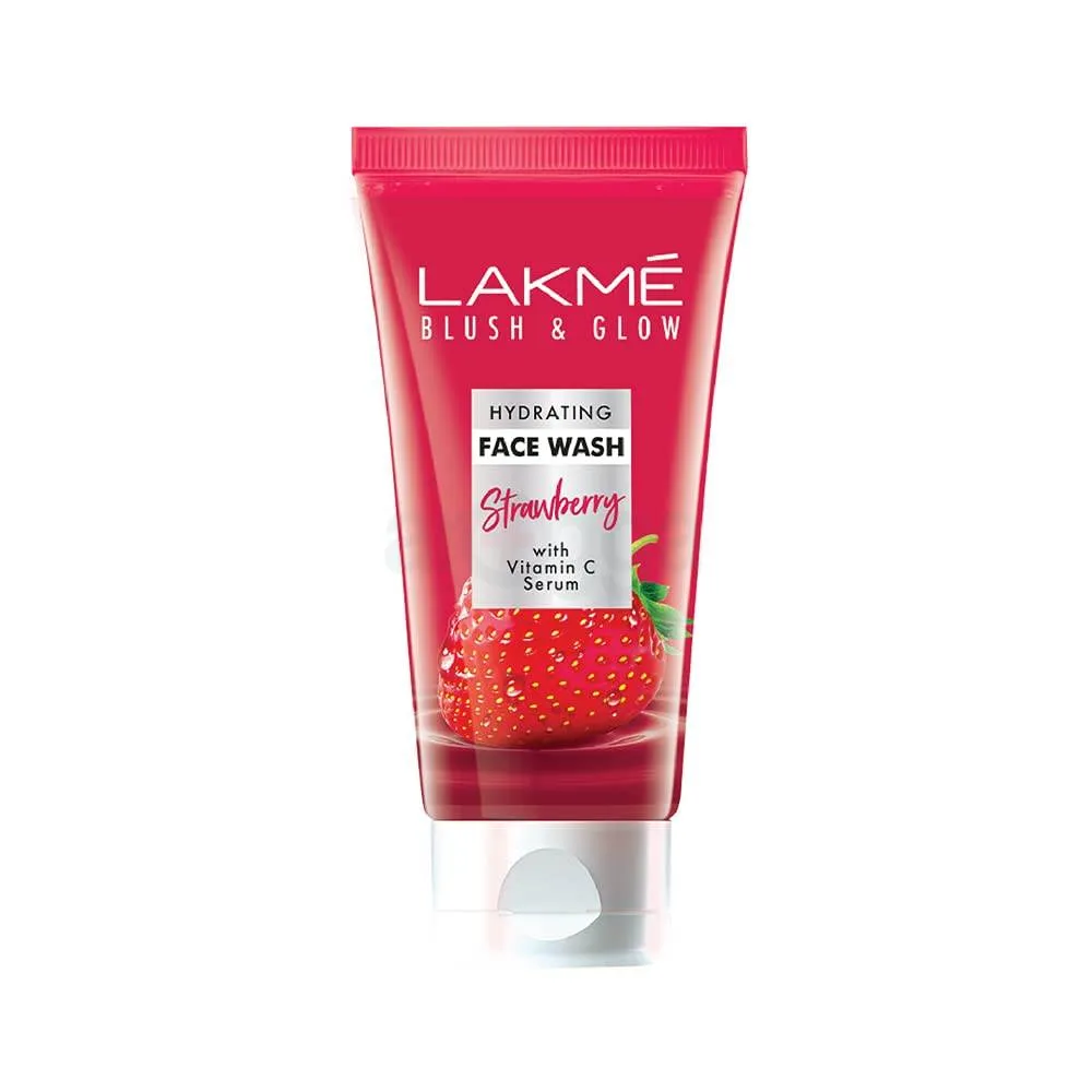Lakme Blush & Glow Strawberry Hydrating Face Wash with Vitamin C Serum  