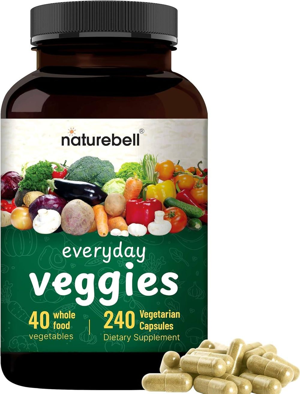 NatureBell Everyday Veggies Supplements – 240 Capsules  