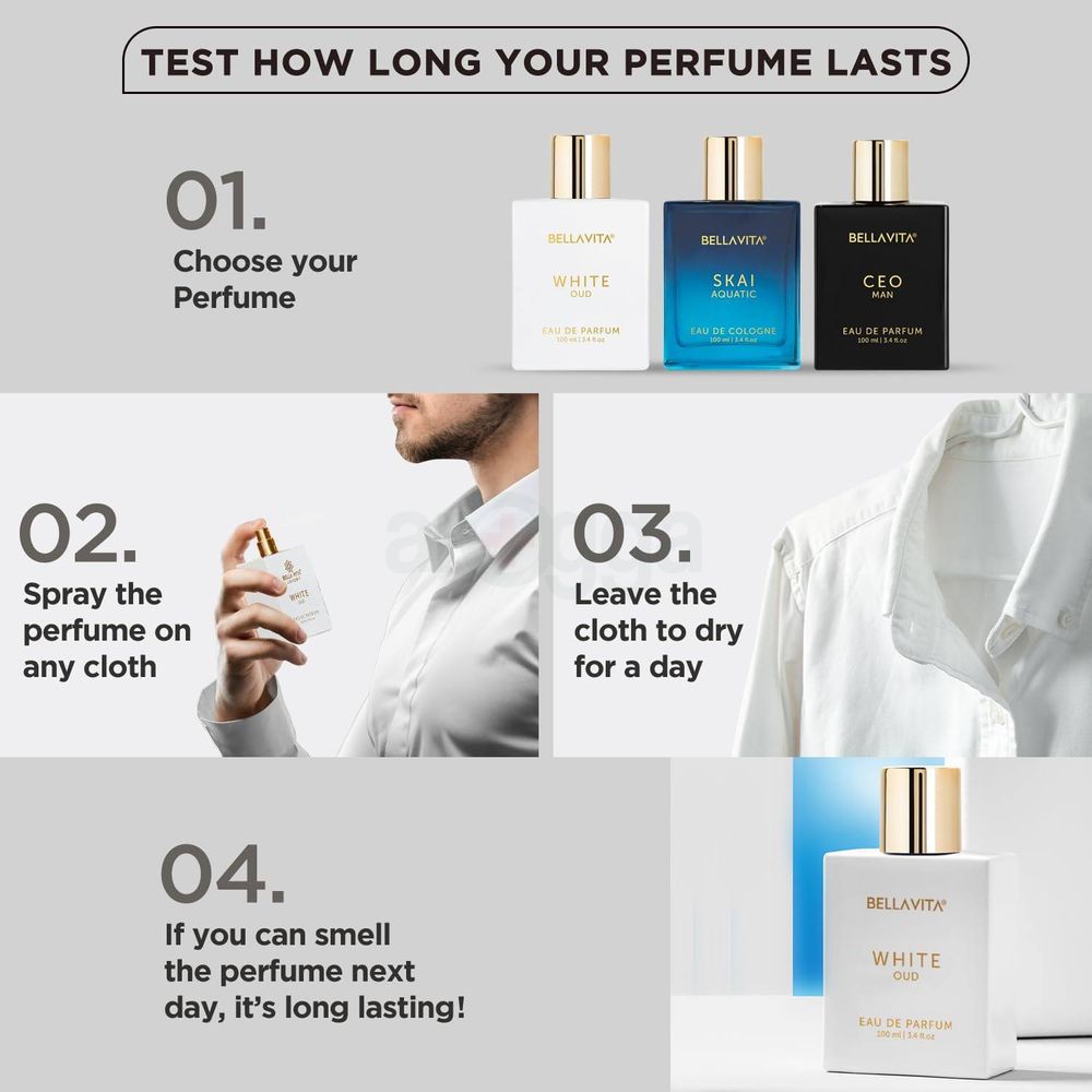Bellavita White Oud EDP Perfume for Men & Women 100ml  