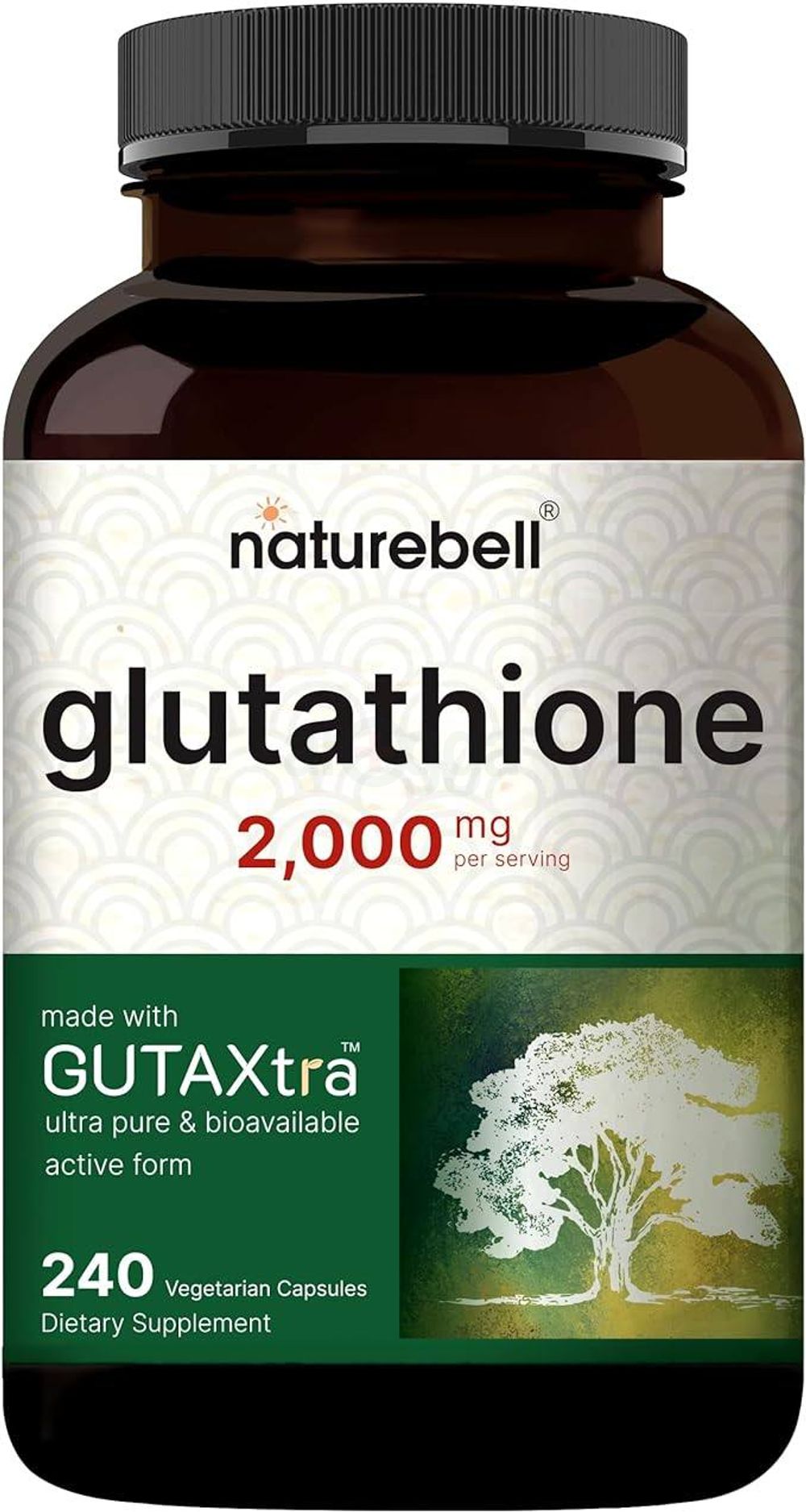 Glutathione Supplement 2,000mg Per Serving, 240 Veggie Capsules  