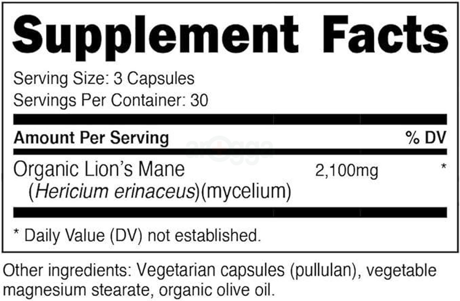 Lion's Mane Mushroom Capsules 2100mg, 30 Servings , Vegetarian, Gluten Free, 550mg Per Capsule, 90 Capsules  