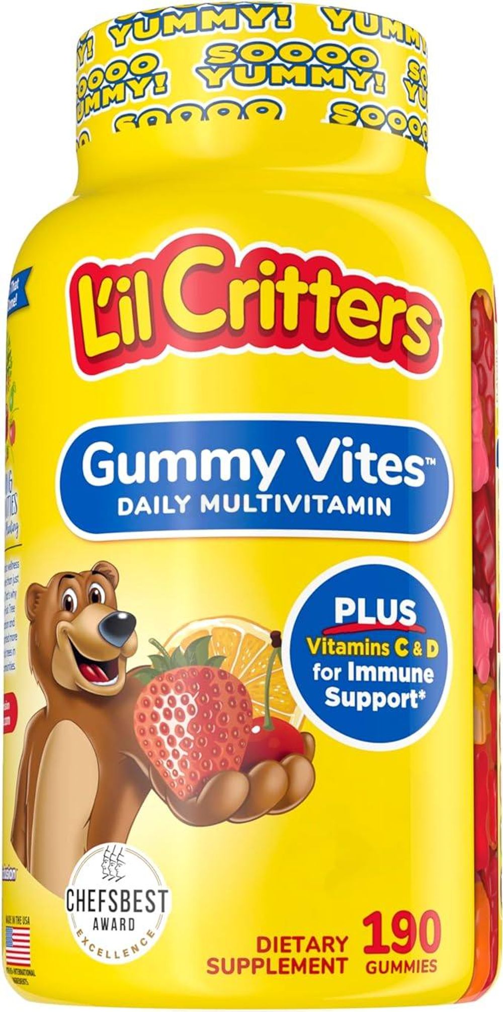 L’il Critters Gummy Vites Daily Gummy Multivitamin for Kids, 190 Gummies  