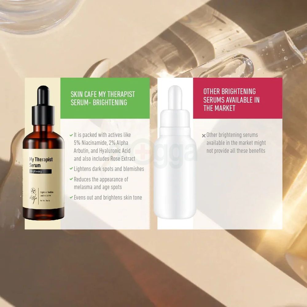 Skin Cafe My Therapist Serum (Brightening) Lightens Freckles and Melasma - 30ml  