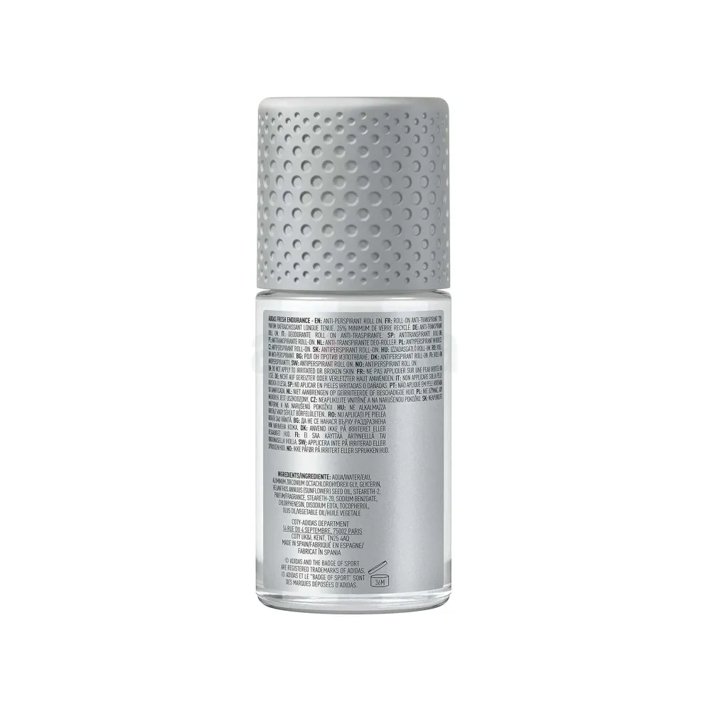 Adidas Fresh Endurance 72H Anti Perspirant Men Deo Roll On 50ml (Grey)  